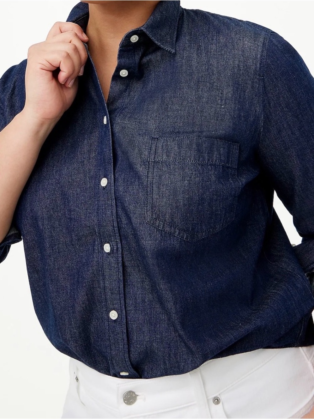 JCrew Factory Women's Chambray Shirt Large